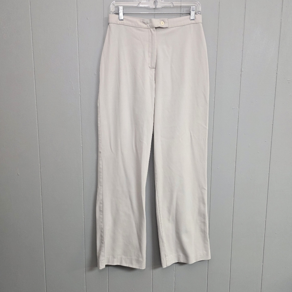 Investments Cream High Waist Dress Pants Size 8